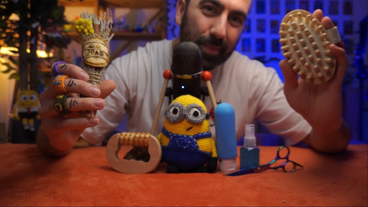 Türkçe ASMR - Uyumadan önce masaj ve negatif enerji temizliği ile arınmak ✨🌙