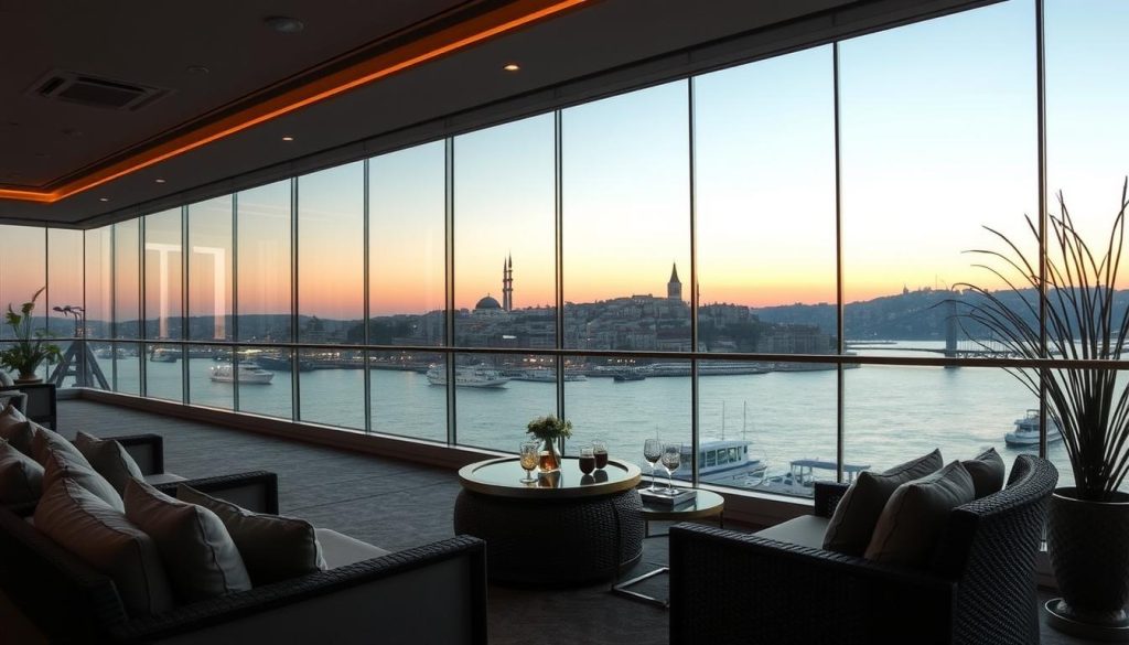 İstanbul Boğazı manzaralı bir spa merkezinde rahatlatıcı ortam İstanbul Boğazı manzaralı bir spa merkezinde rahatlatıcı ortam
