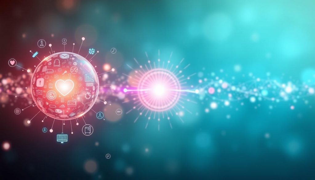 A vibrant mosaic of medical icons and symbols floats in a serene, ethereal space. Shimmering spheres of health data and statistics hover in the foreground, while in the middle ground, a radiant pulse of life energy weaves intricate patterns. In the background, a soft gradient of soothing blues and greens creates a sense of calm and security. Lighting is soft and diffused, with a warm, almost glowing quality. The overall composition conveys the comprehensive coverage and protection of a robust health insurance policy, reflecting the "Sigorta Kapsamı ve Teminat İçerikleri" section of the article.